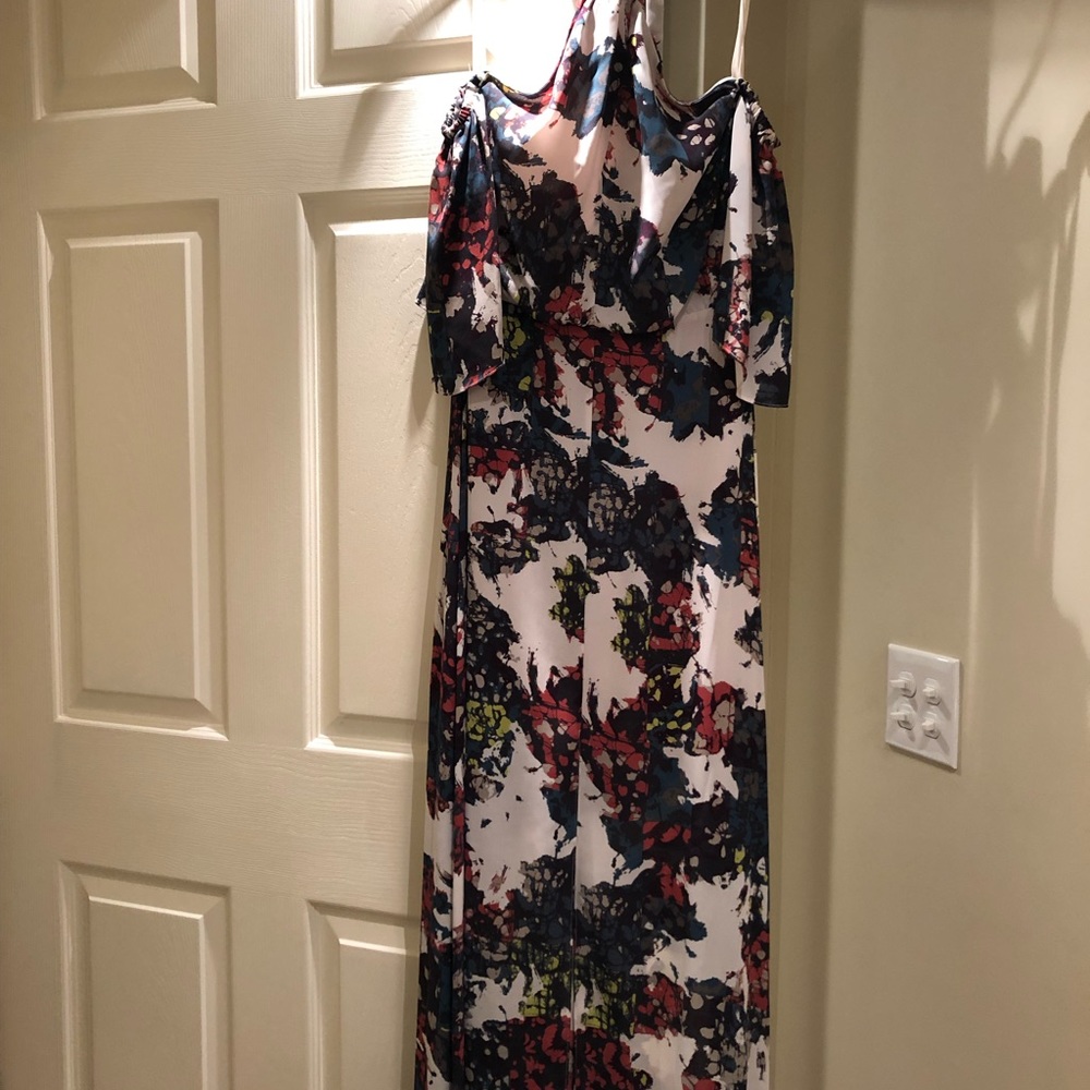 NWOT BCBG Maxazria floral off the shoulder maxi - Picture 2 of 4